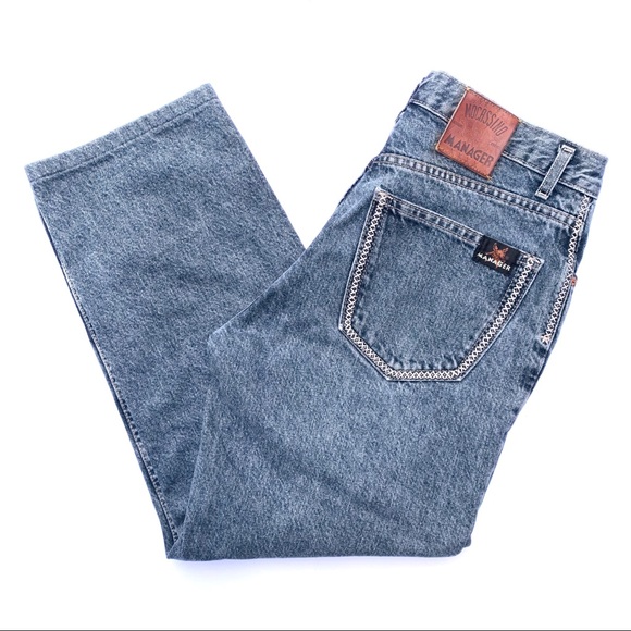 Vintage 30’’ Manager Denim Button Fly 100% Cotton - Picture 2 of 4